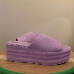 No Boundaries Purple Suede Flatform Wedge Sandals Women’s Size 9